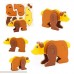 Hillento Wooden Puzzles Children's Wood 3D Animal Stereo Jigsaw Puzzle Early Education Intellectual Building Blocks Toys Set of 4Lion Tiger Camel Bear Lion & Tiger & Camel & Bear B07G7YRFY5
